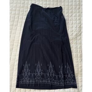VENEZIA JEANS CO Womens Skirt Maxi Bohemian Festival Beaded Trim Pull On | 14/16